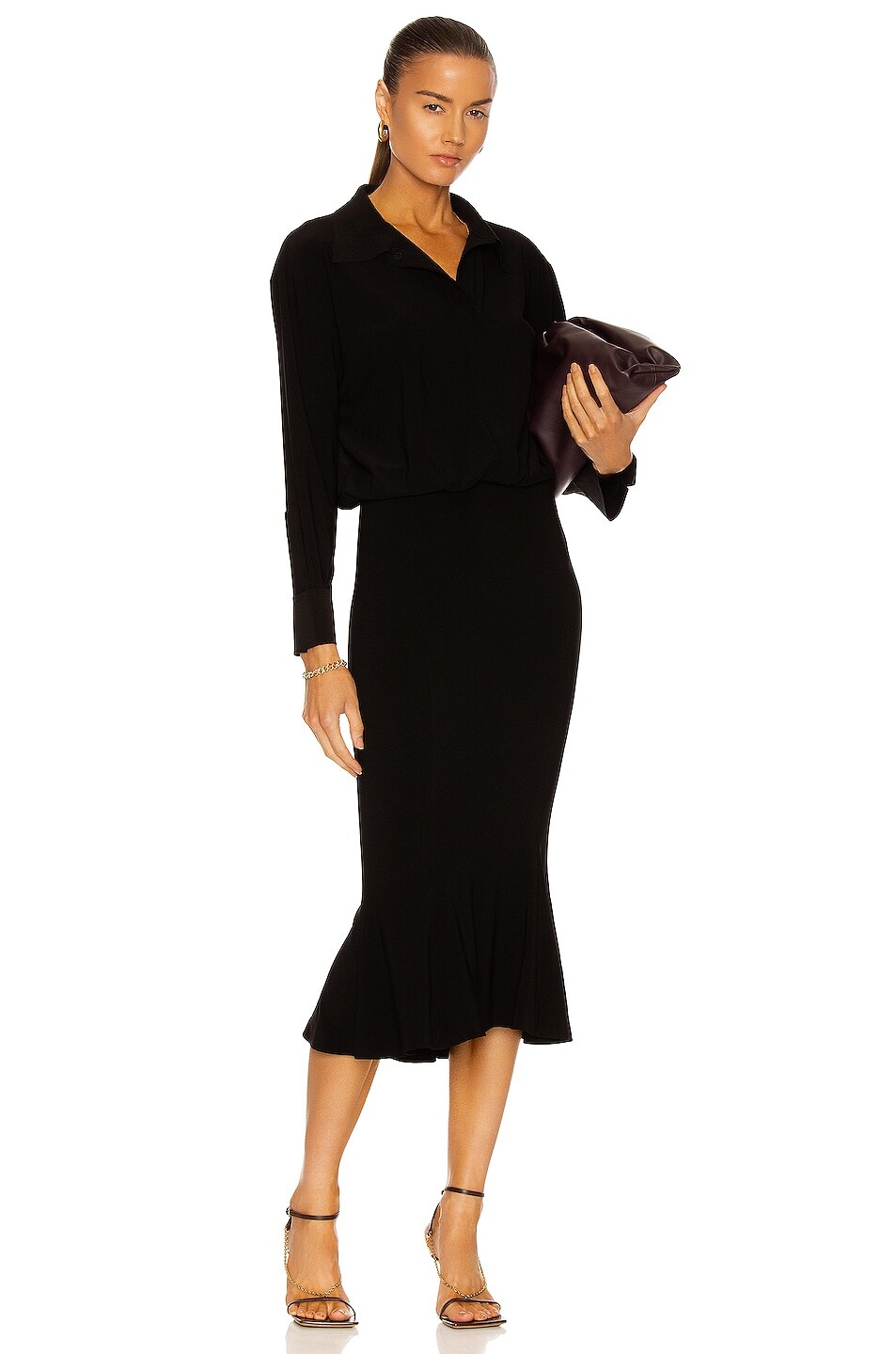 

Платье Norma Kamali Boyfriend NK Shirt Fishtail, черный