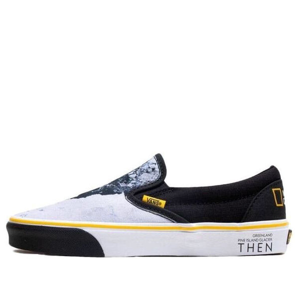 

Кроссовки national geographic x classic slip-on 'then now glacier' Vans, черный