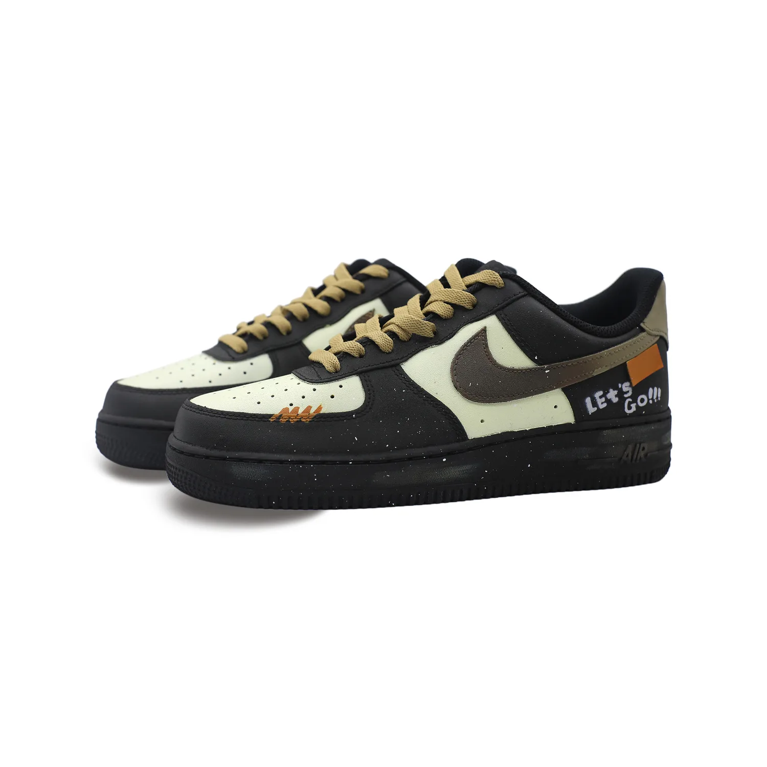 Кроссовки для скейтбординга Air Force Abrasion Resistant Low top Unisex Nike, черный — фото 4