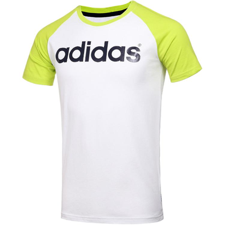 Adidas Neo Футболка мужская white/green — фото 3