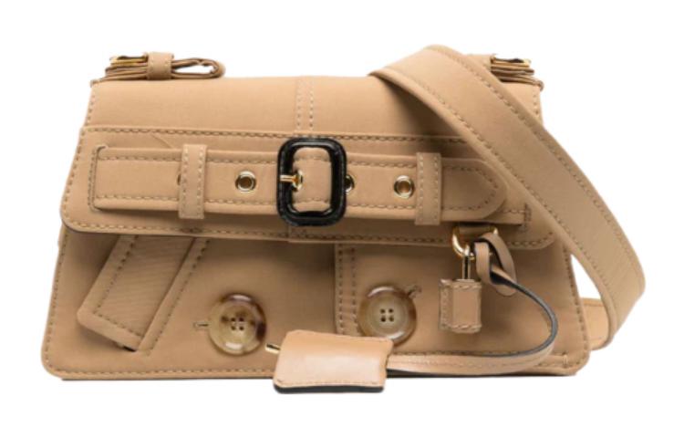 

MOSCHINO Хлопковая поясная сумка малого размера унисекс светло-коричневая