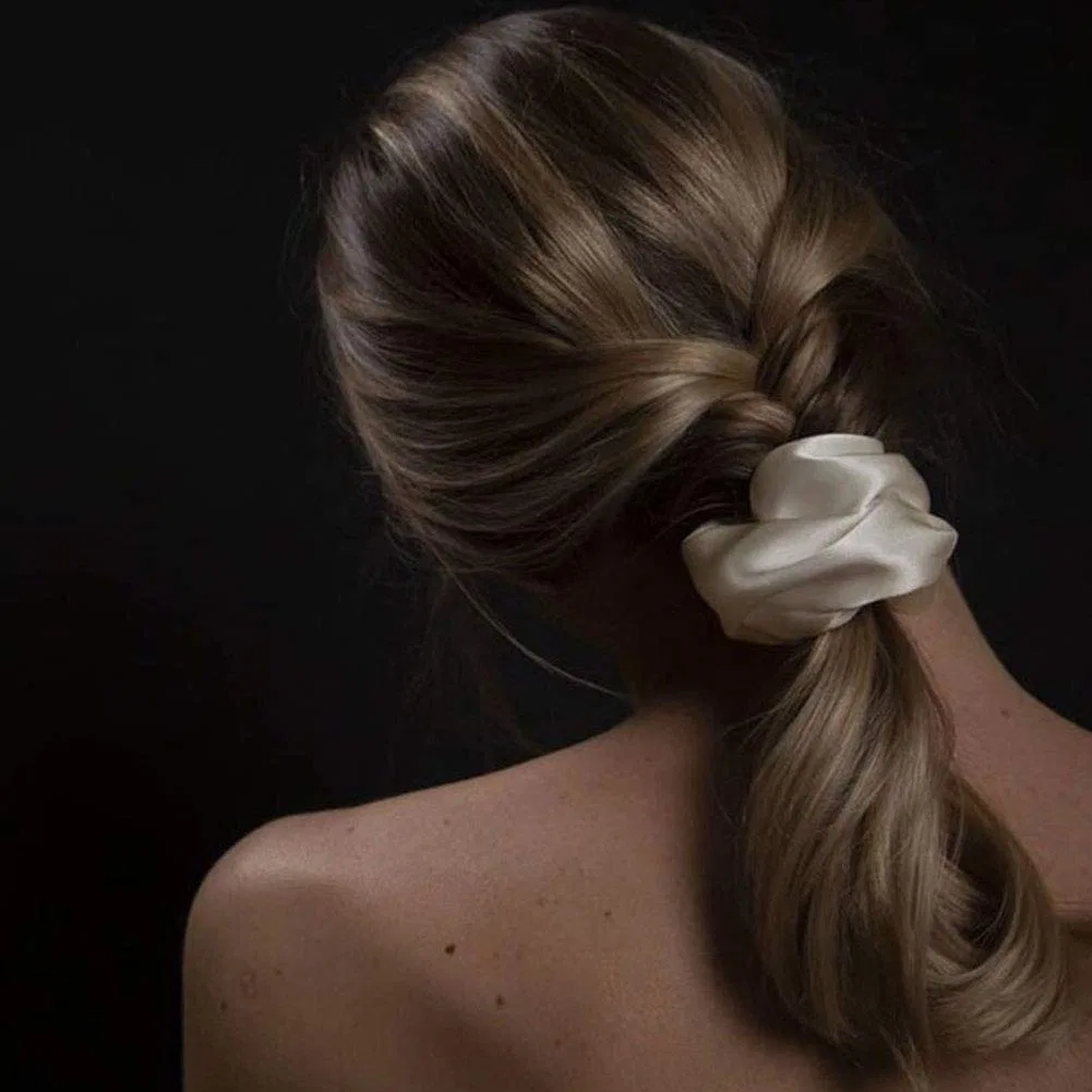 Шелковые резинки для волос THXSILK, белые Thxsilk, White — фото 2