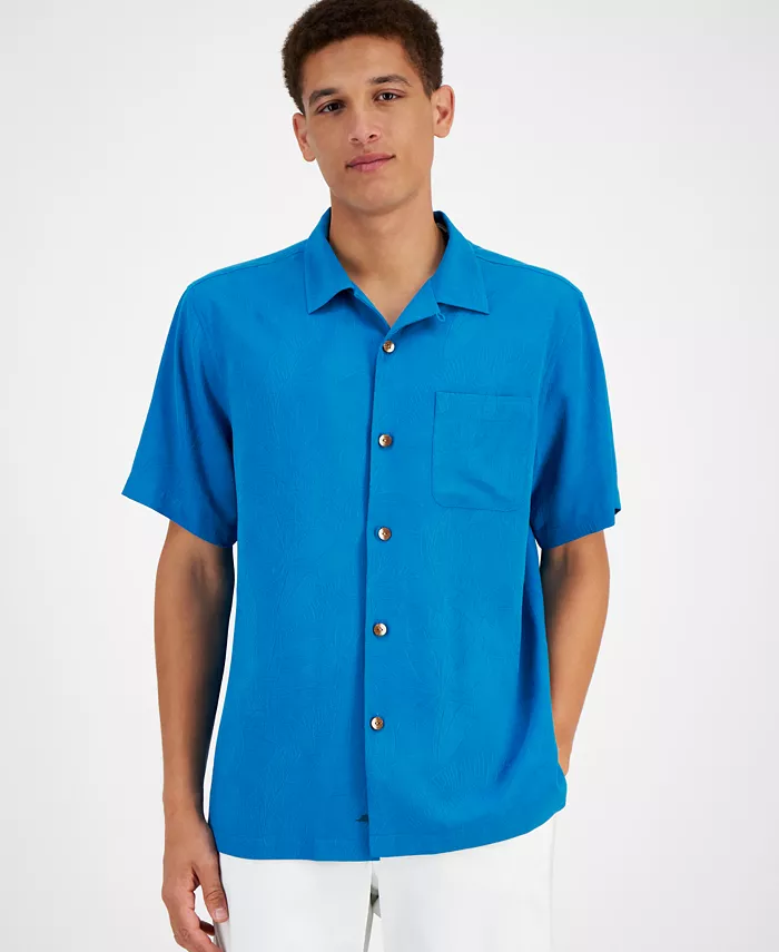 

Мужская шелковая рубашка с коротким рукавом Al Fresco Tropics Tommy Bahama, синий