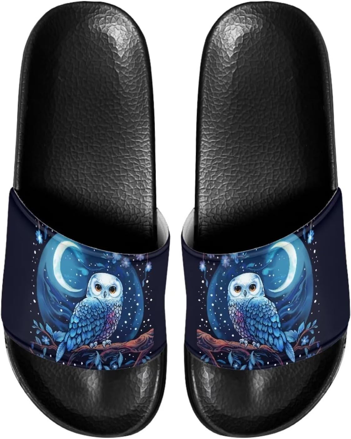 

Домашние тапочки Cugasmaru для мужчин и женщин с открытым носком, всесезонные, с толстой мягкой подошвой, Moon Owl