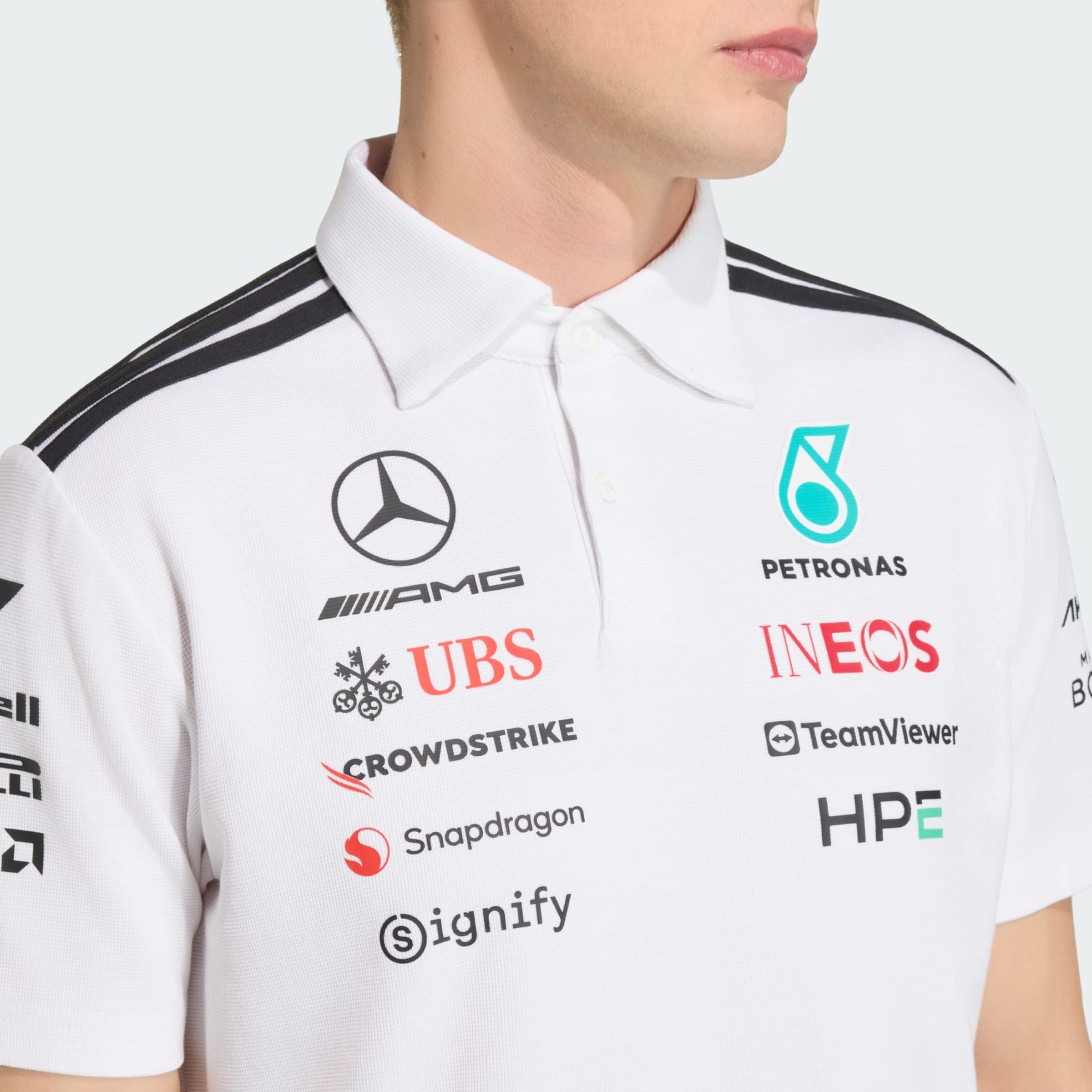 Adidas Performance Футболка Performance 'Mercedes - Amg Petronas Formula 1 Team Engineers' белая — фото 4