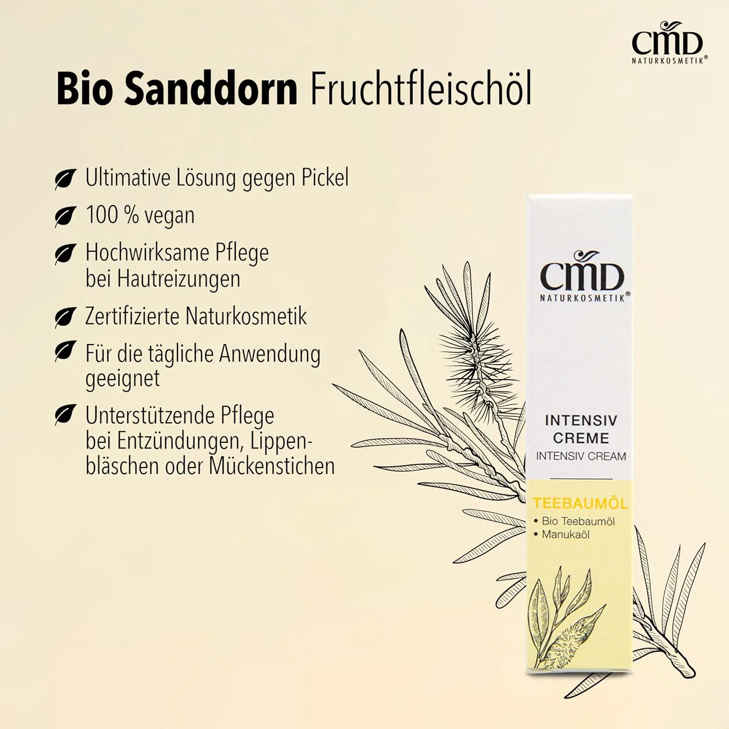 Интенсивный крем с маслом чайного дерева, 10 мл Cmd Naturkosmetik — фото 3