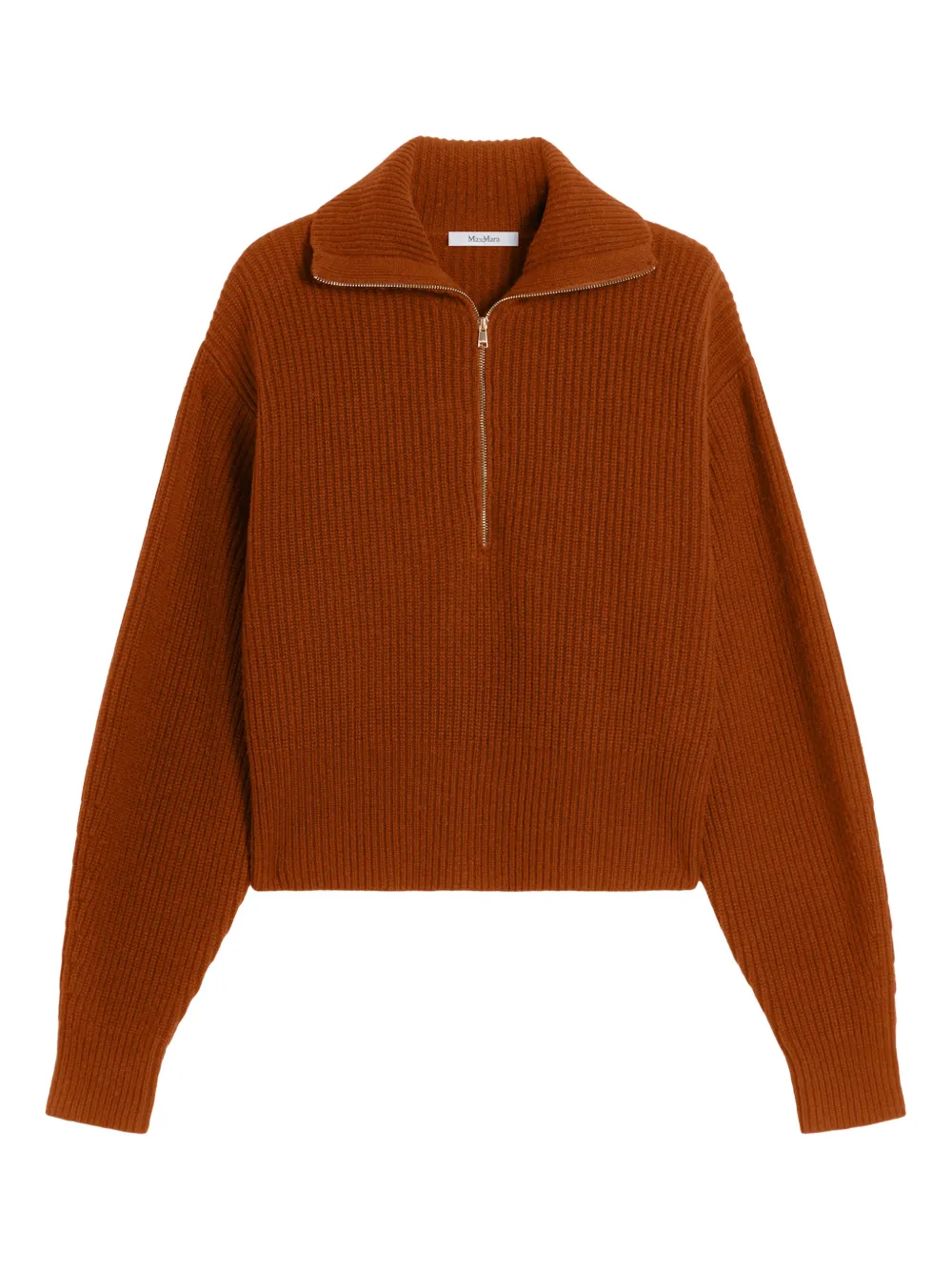 

Свитер с молнией Max Mara, коричневый