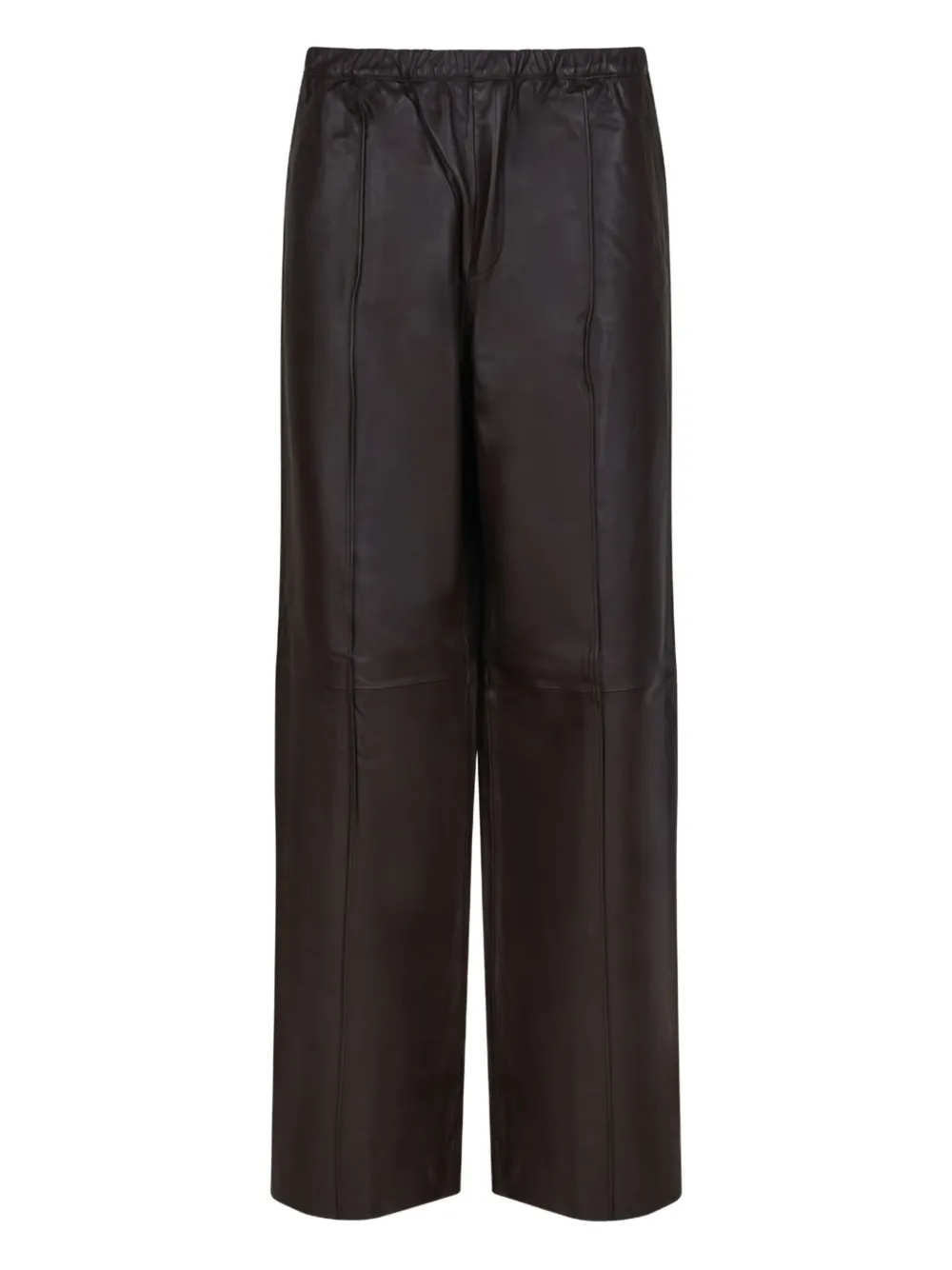 

Кожаные брюки-палаццо Selected, коричневый