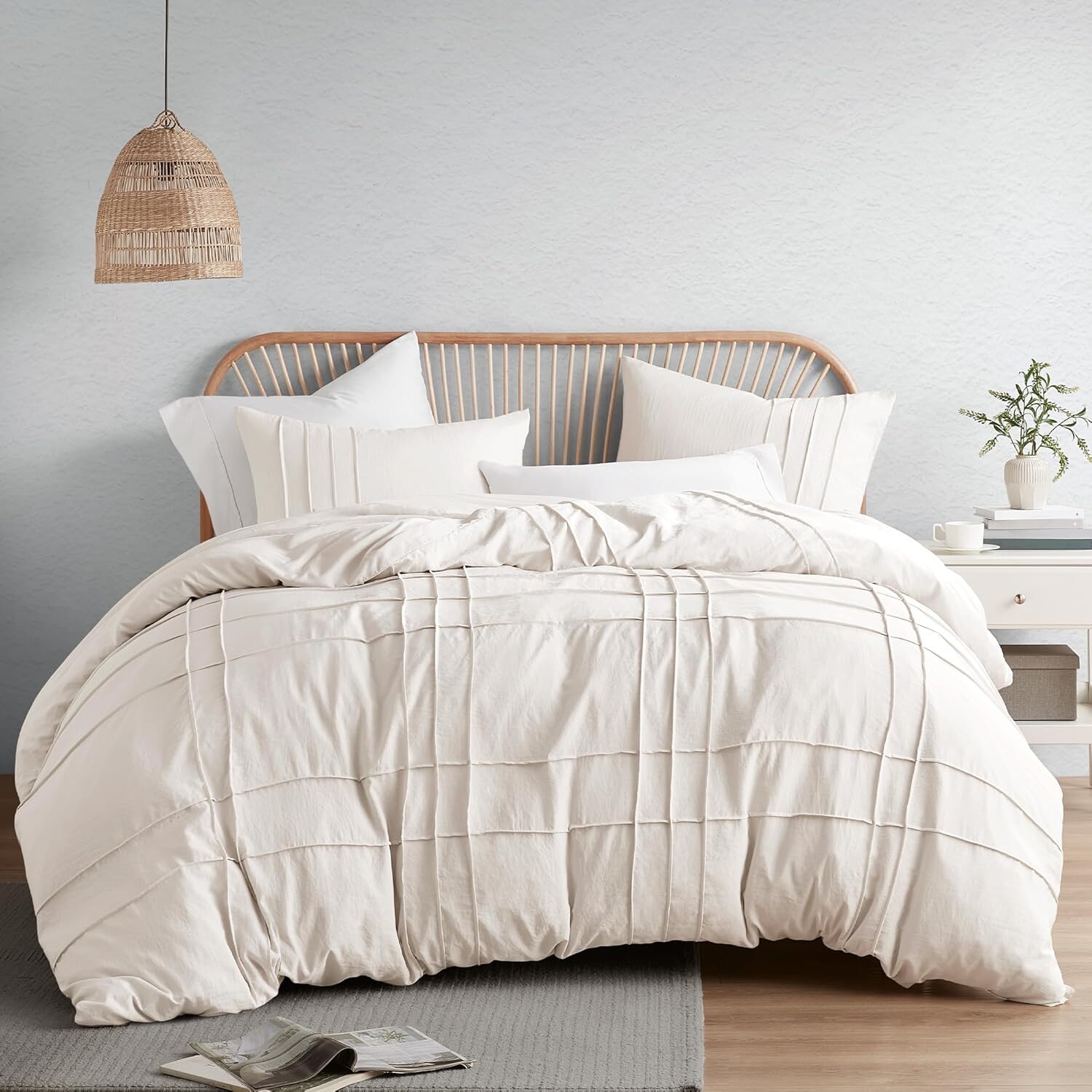 

Комплект пододеяльников Comfort Spaces кремового размера King Size — 3 предмета, Cream (No Comforter)