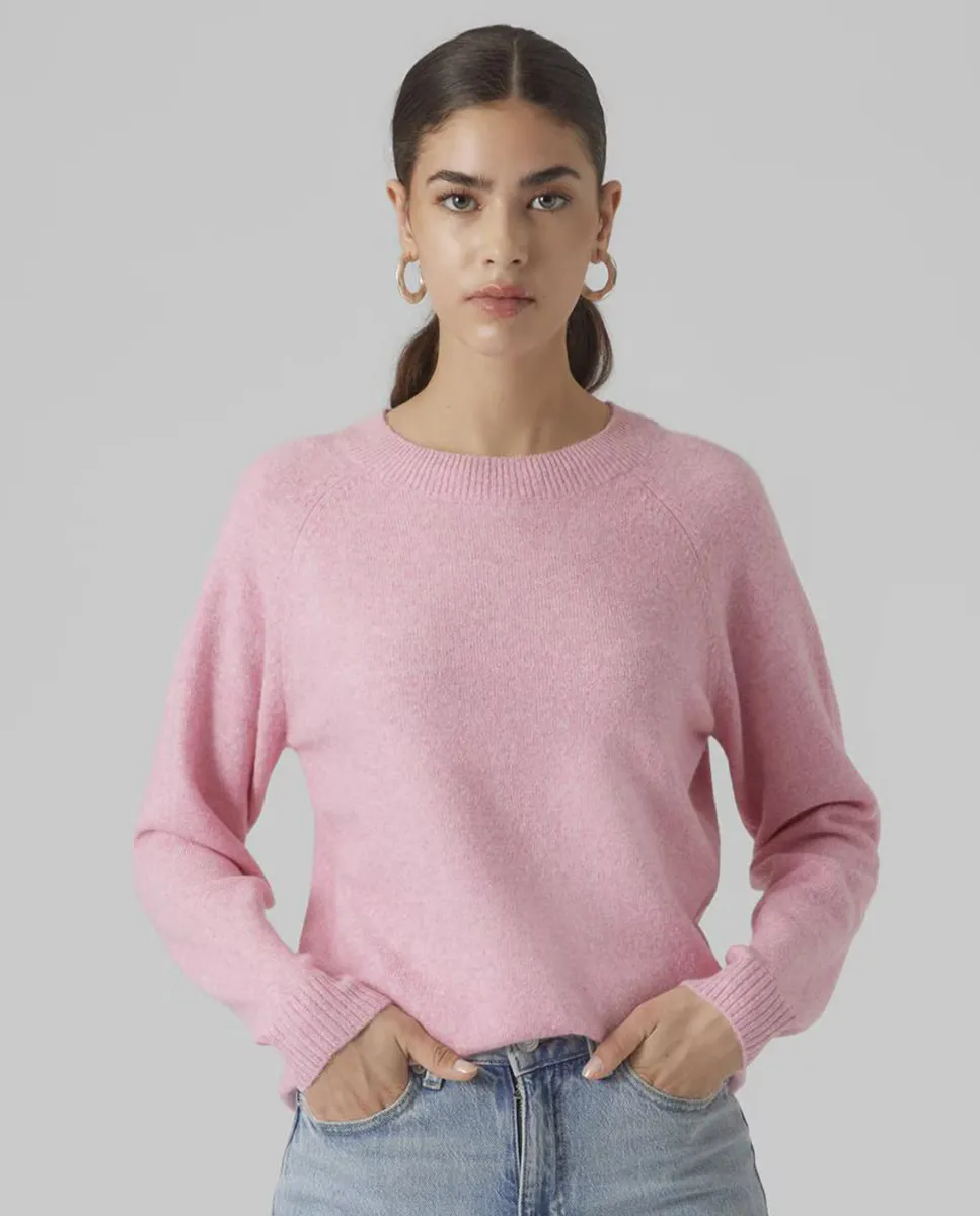 

Базовый женский свитер с длинными рукавами Vero Moda, цвет Rosa claro