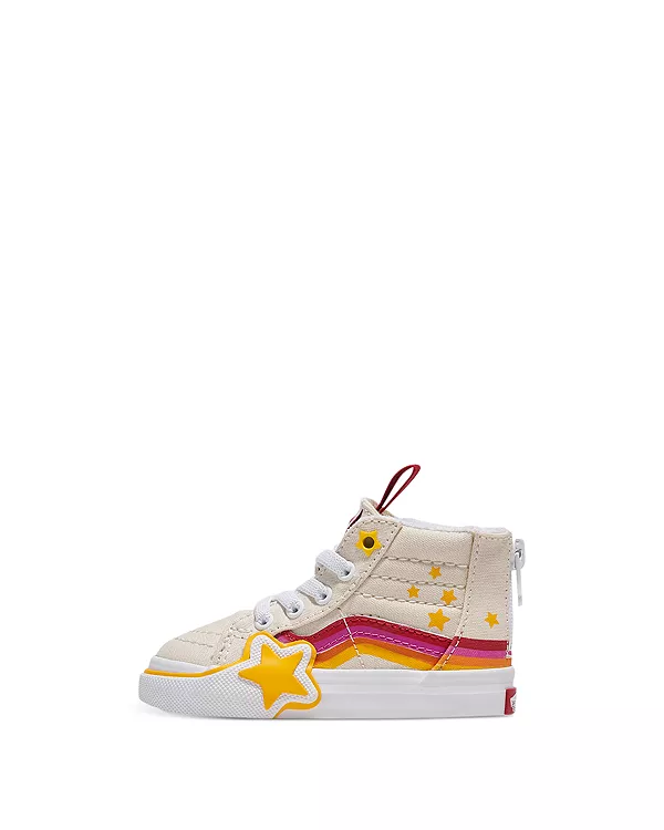 Унисекс высокие кроссовки Sk8 на молнии - для малышей Vans, белый — фото 3