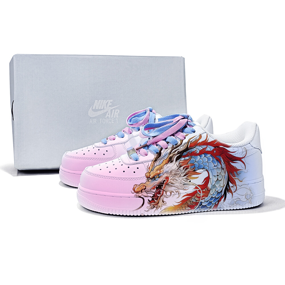 

Кроссовки Nike Air Force 1 Skateboarding Shoes Women's Low-top White, Red, Blue, красный