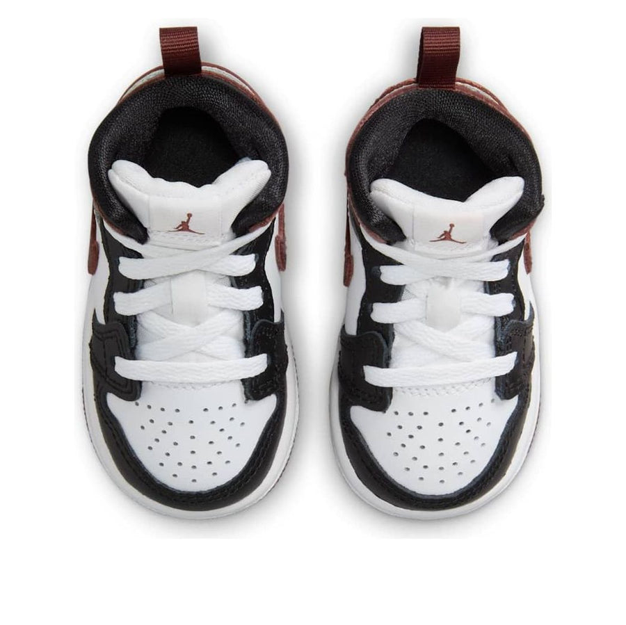 Кроссовки (TD) Air Jordan 1 Mid SE 'Dark Pony', белый — фото 4
