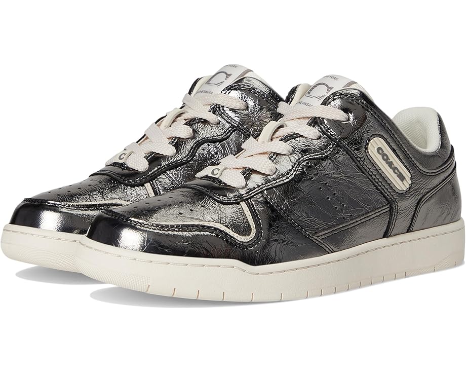 

Кроссовки COACH C201 Crinkle Metallic Sneaker, цвет Anthracite