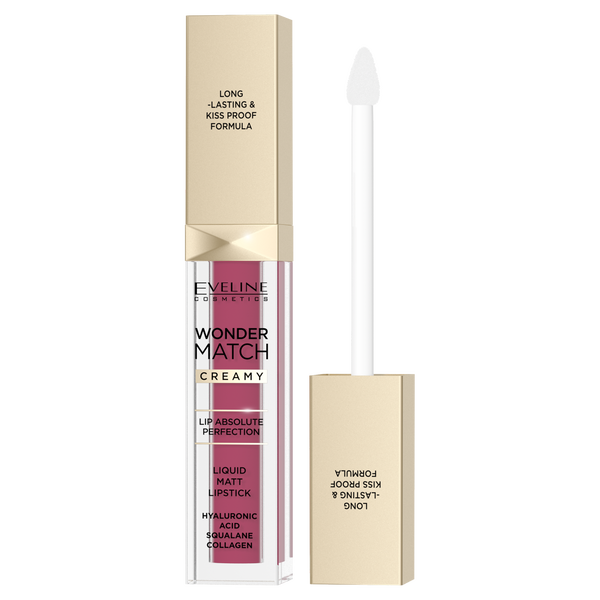 

Матовая жидкая помада 10 ягодная роза, 6,8 мл Eveline Cosmetics Wonder match, цвет 10 berry rose
