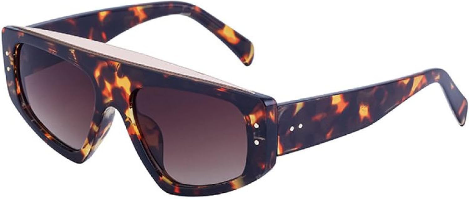 

Модные солнцезащитные очки «кошачий глаз» для женщин, роскошные, винтажные, в стиле панк, металлические, для вождения и активного отдыха, с защитой от УФ-излучения UV400 TVTBBVV, C5leopardbrown