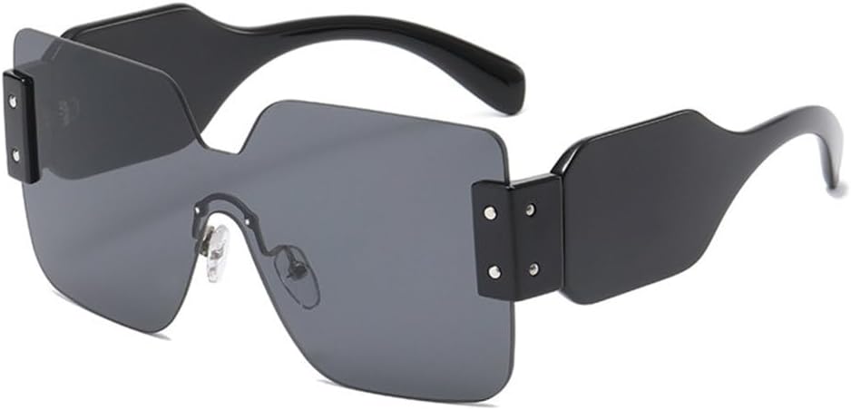 

Модные винтажные солнцезащитные очки большого размера, квадратные, без оправы, многоугольные, роскошные, летние, женские, с защитой от УФ-излучения UV400 LVTFCO, Wtyj078 Black