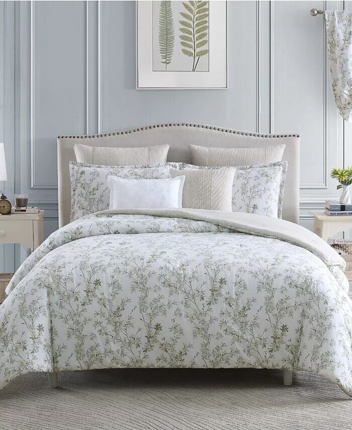 

Комплект двусторонних одеял Lindy Cotton из 7 предметов, размер King Laura Ashley, зеленый