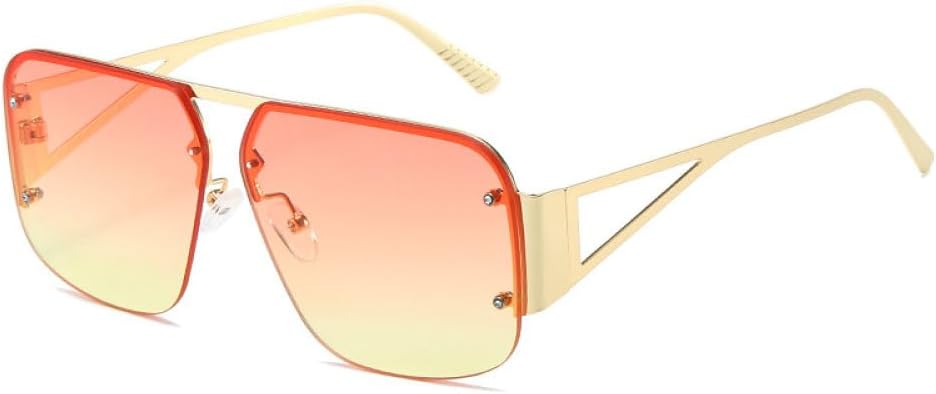 

Винтажные женские солнцезащитные очки без оправы в стиле панк, конфетные солнцезащитные очки, солнцезащитные очки с градиентной защитой UV400 WNCKSQ, C2gold-pinkyellow