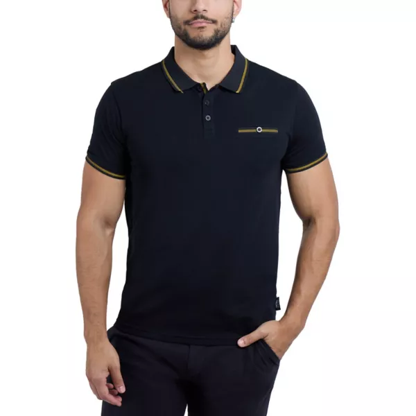 

Мужское поло для гольфа с коротким рукавом и нагрудным карманом на ребре Cultura, цвет honey mustard