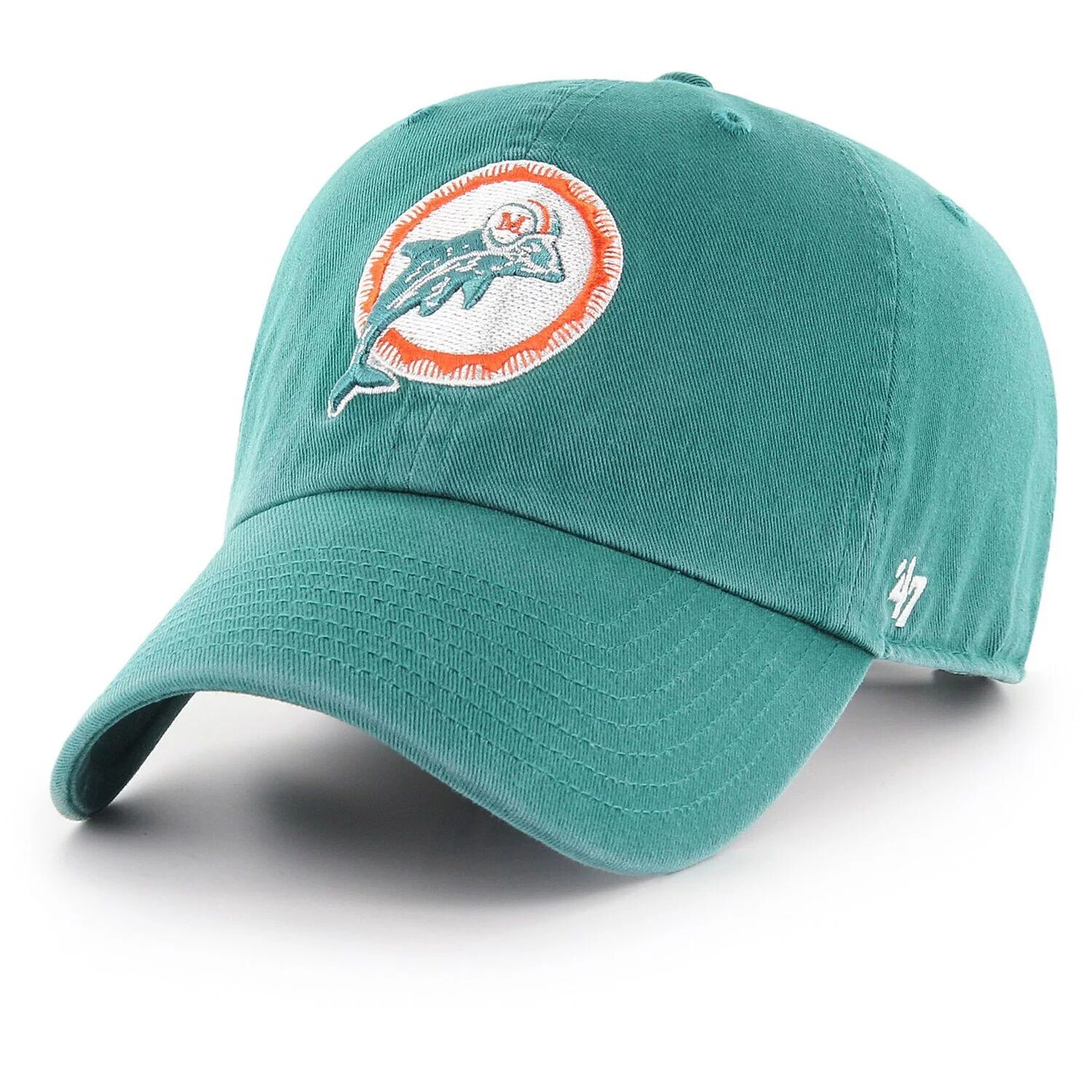 

Мужская темно-бирюзовая регулируемая шляпа Miami Dolphins Clean Up Legacy '47