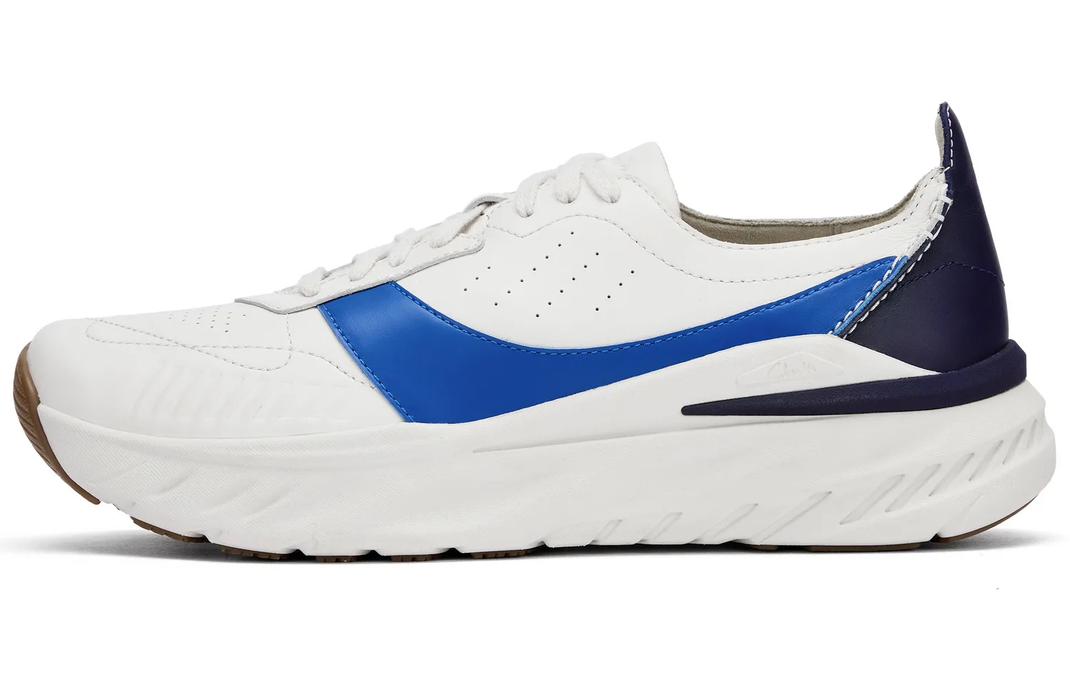 Мужские повседневные кроссовки low top Clarks, White/Dark Blue/Light Blue 261876387