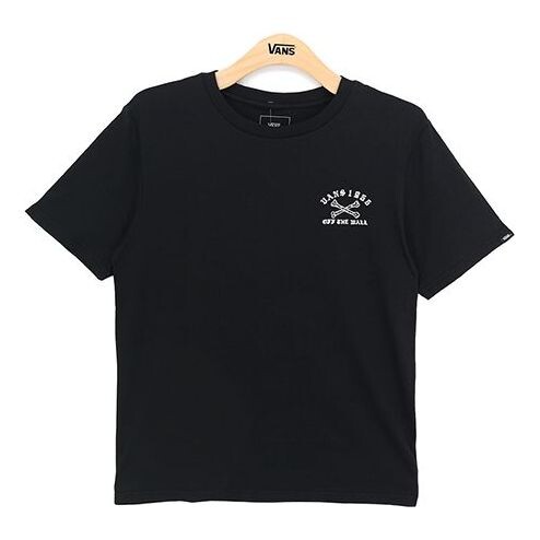 

Футболка casual round neck short-sleeve men black Vans, черный