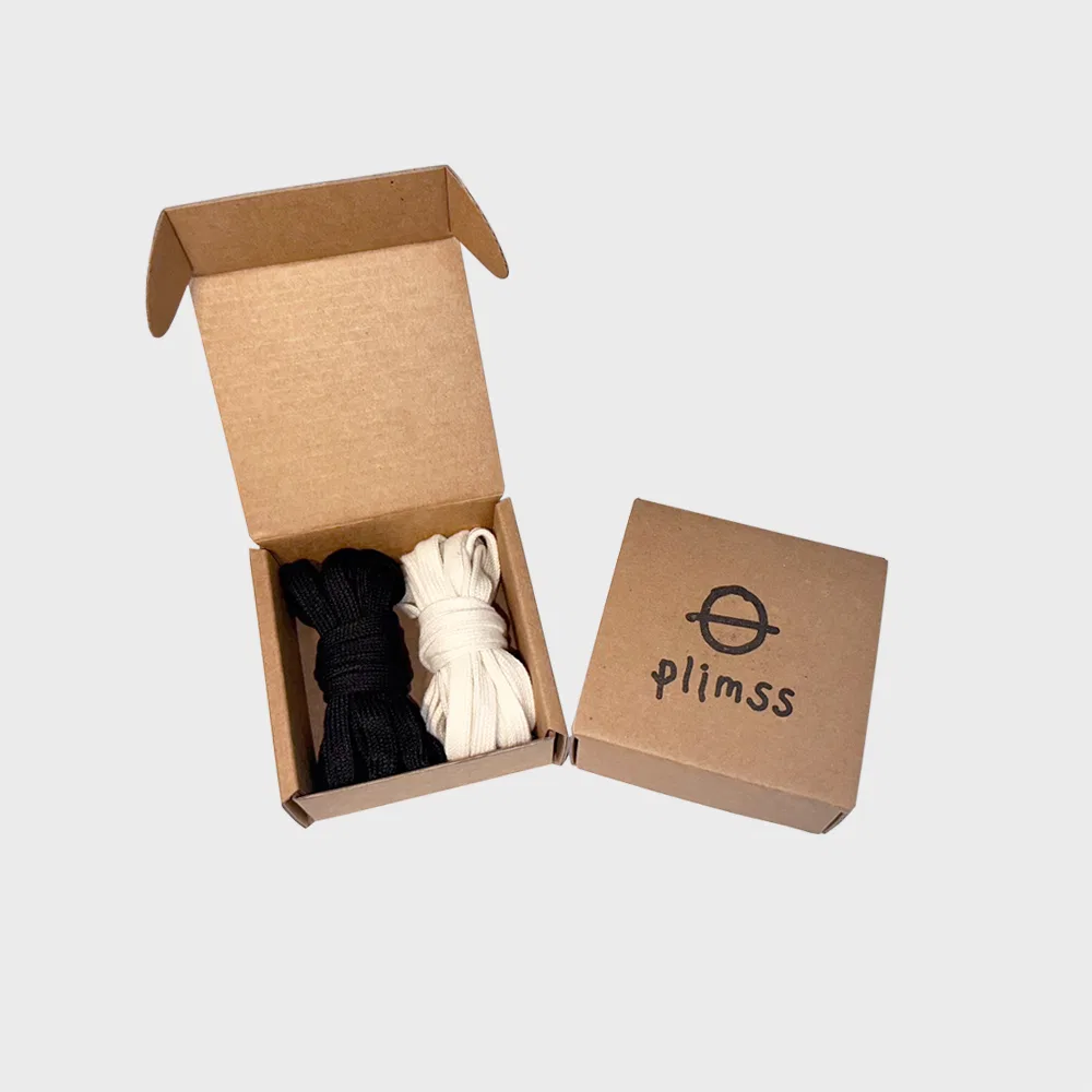 Шнурки для обуви Plimss цвета айвори и чёрные, 150 см — фото 2