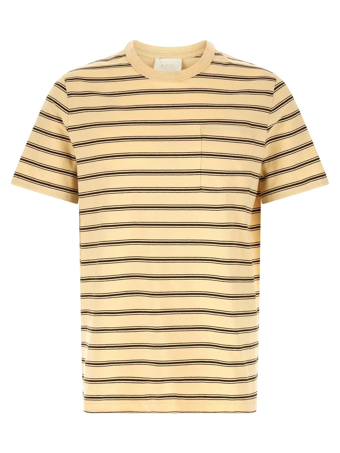 Полосатая футболка A.P.C., бежевый