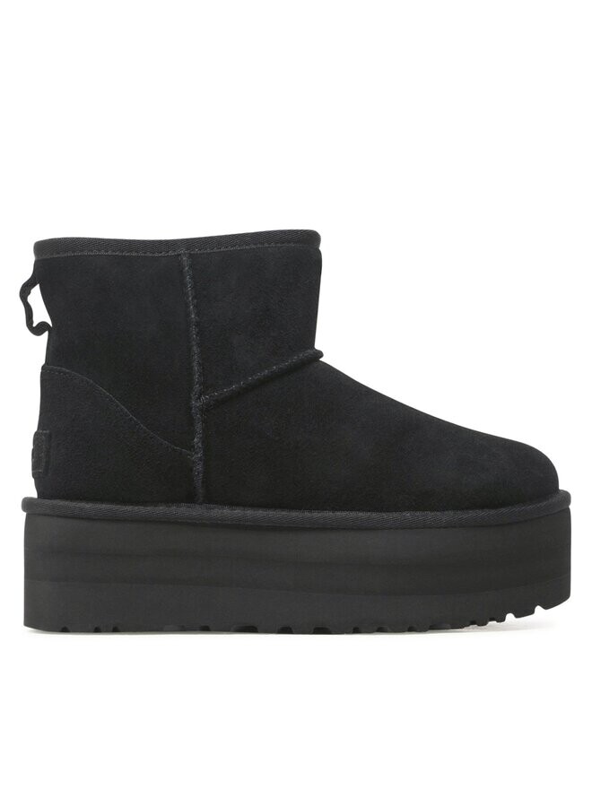 Ботинки зимние UGG W Classic Mini на платформе, черный
