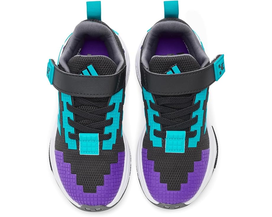 Детские кроссовки Adidas Kids X Minecraft Pro Elastic Lace, Black/Lucid Cyan/White — фото 2