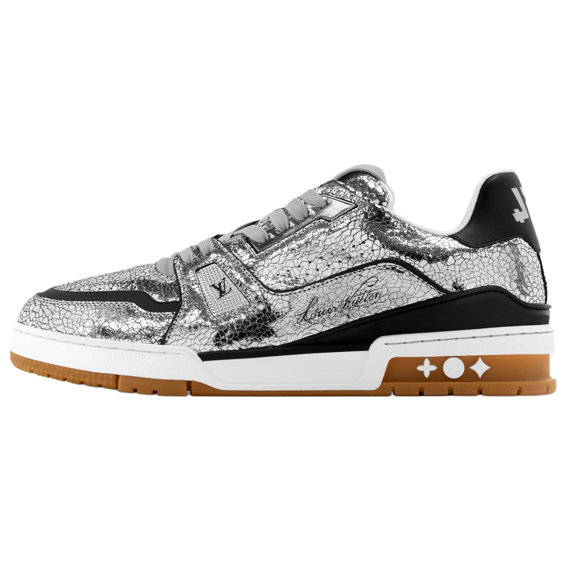 

Louis Vuitton Мужские низкие кроссовки для скейтбординга, серебристые