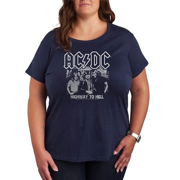 

Футболка с принтом AC/DC Highway to Hell Plus size Licensed Character, Navy