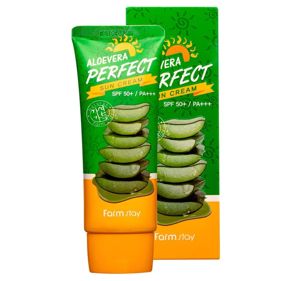 

FarmStay Aloevera Perfect Sun Cream солнцезащитный крем с алоэ SPF 50+ 70 г