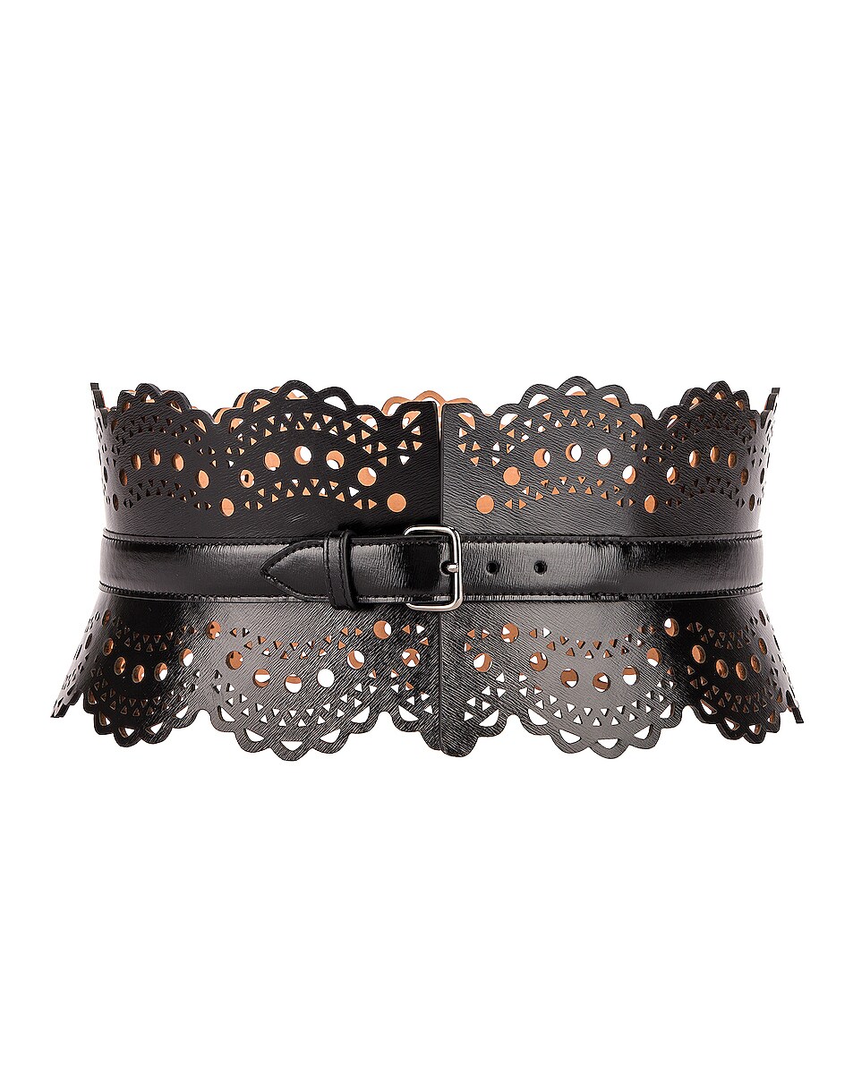 

Перфорированный корсетный пояс ALAÏA, цвет Noir