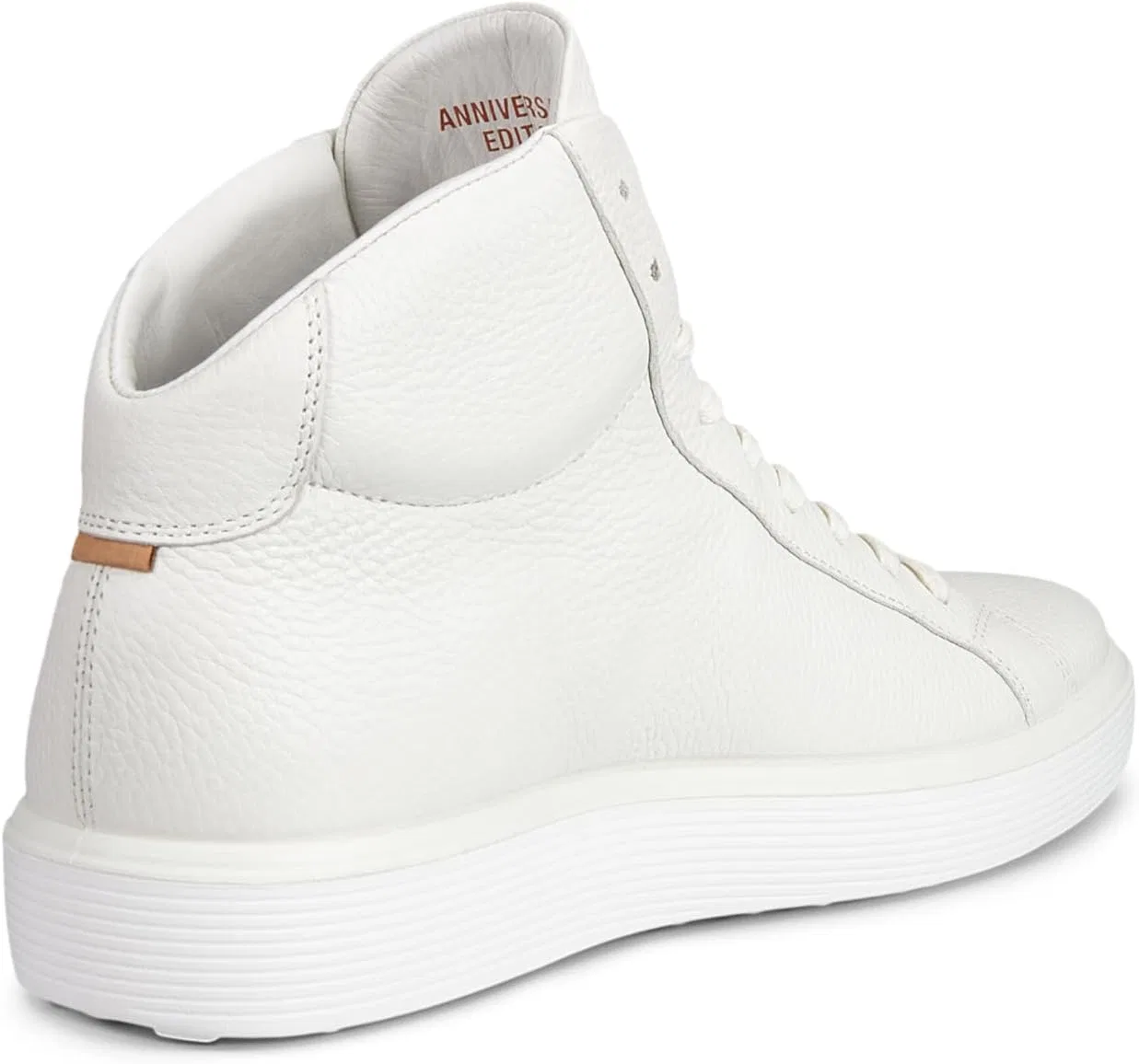 Мужские высокие кроссовки ECCO Soft 60, White Grained Leather — фото 2