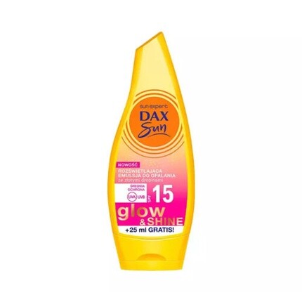 

DAX Sun Glow & Shine Осветляющий солнцезащитный лосьон с золотыми частицами SPF 15 175 мл