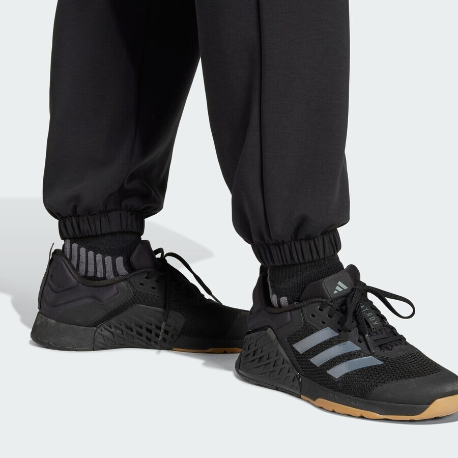 Длинные брюки ADIDAS PERFORMANCE Tapered Workout Pants, черный — фото 4