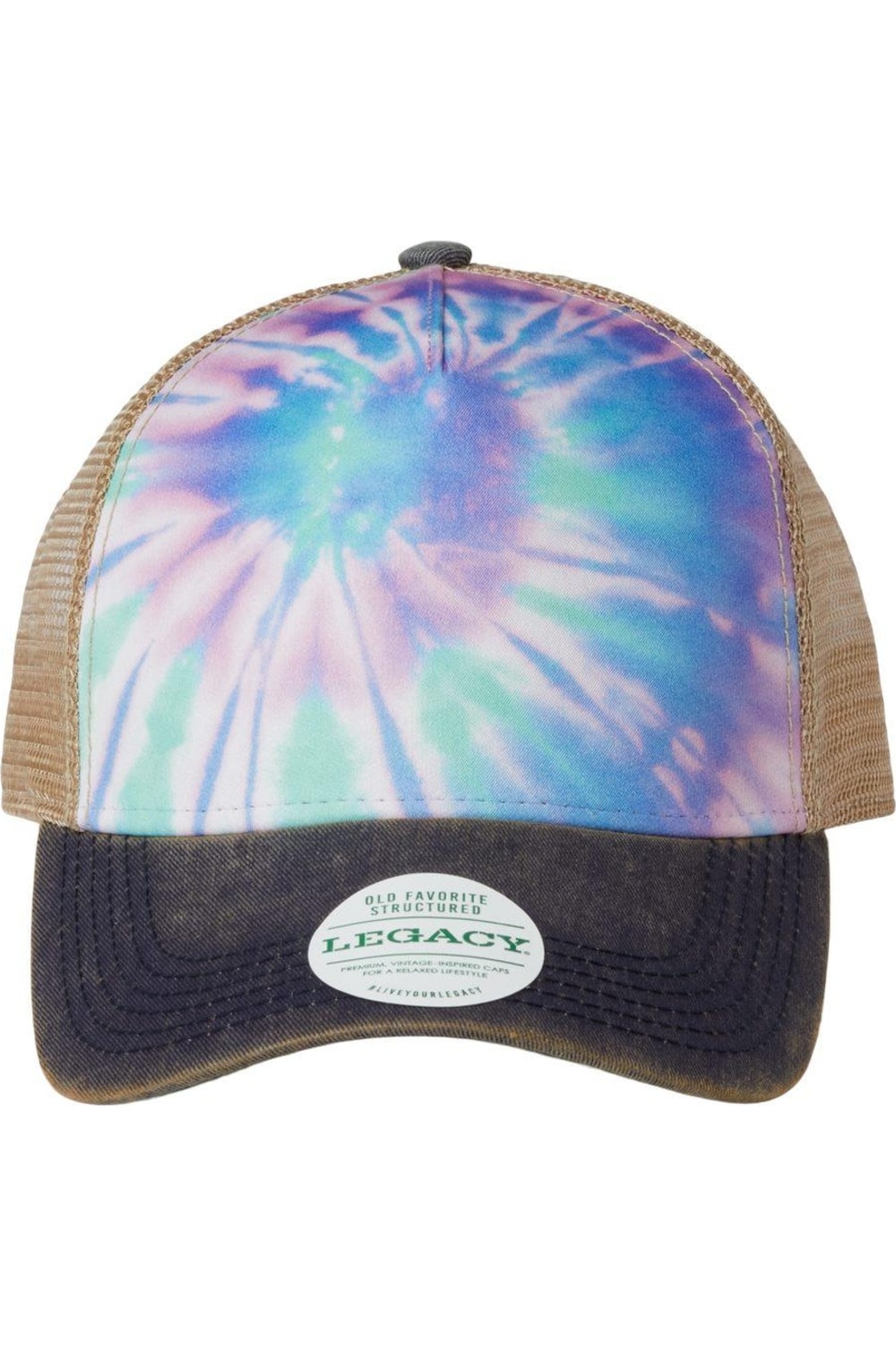 

LEGACY Старая любимая пятипанельная кепка дальнобойщика, цвет pastel tie dye/ navy/ khaki