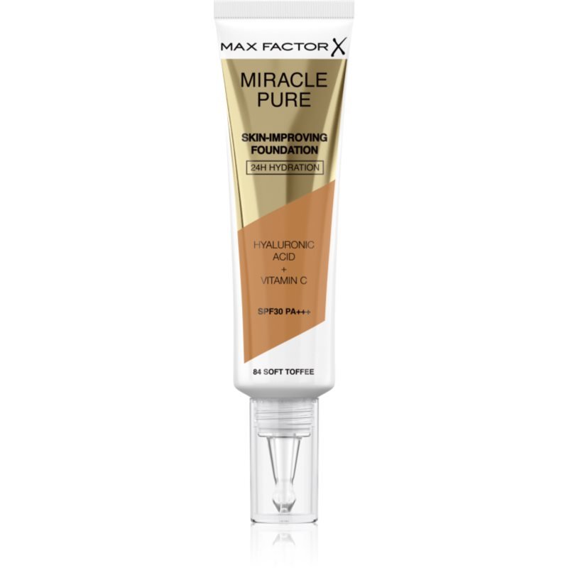 

Max Factor, Miracle Pure Skin, тональный крем стойкого действия Spf 30, оттенок 84 Soft Toffee, 30 мл