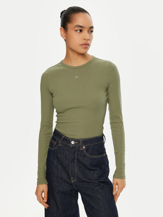 

Узкая блузка Tommy Jeans, зеленый