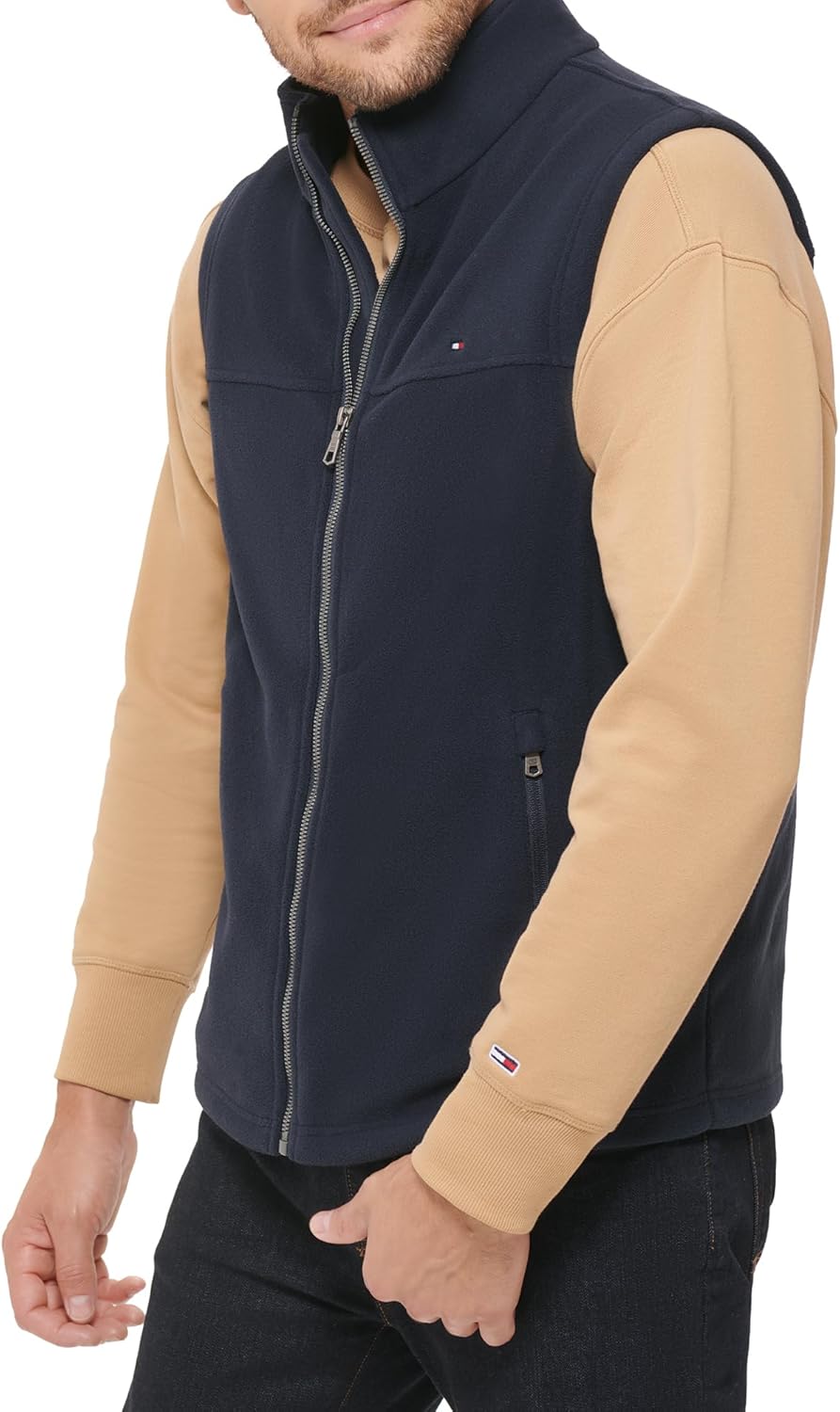 Легкий мужской жилет Tommy Hilfiger Polar Fleece, Navy — фото 2