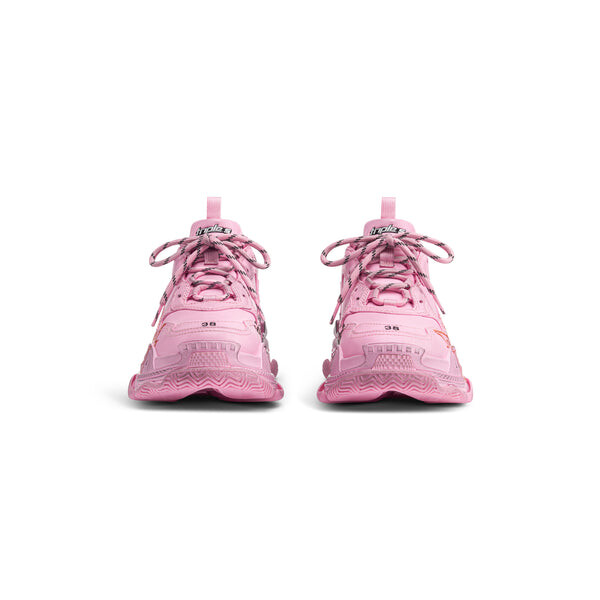 Кроссовки triple s diy metal 'pink black red' Balenciaga, розовый — фото 3