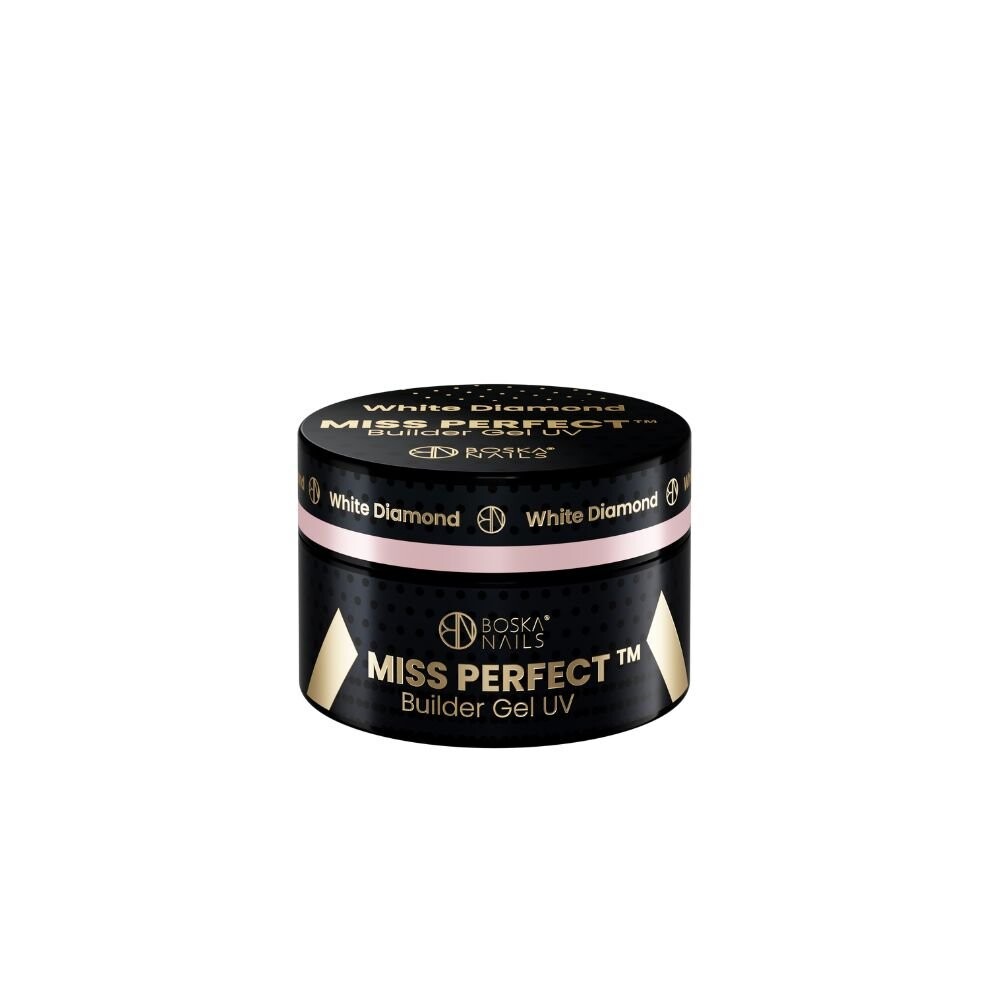 Строительный гель Boska Nails Miss Perfect White Diamond, 15 мл — фото 2