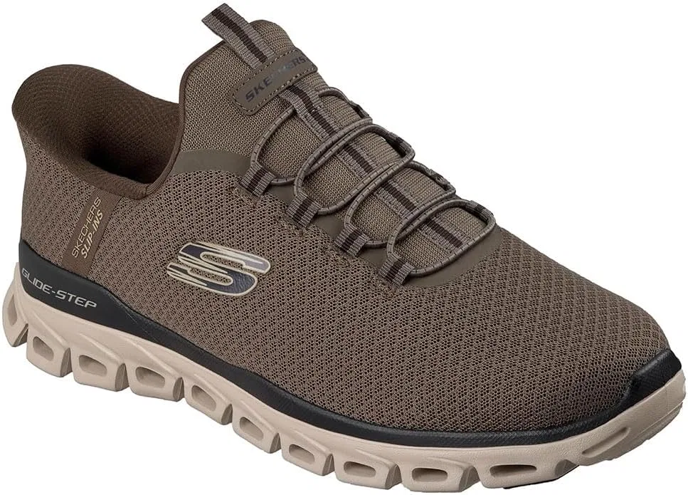 Мужские кроссовки Skechers из сетчатой ​​ткани с эластичным шнуром и резиновой подошвой, Brnt — фото 2