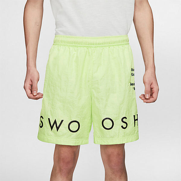 Шорты sportswear swoosh side alphabet embroidered woven sports shorts light green Nike, зеленый — фото 3
