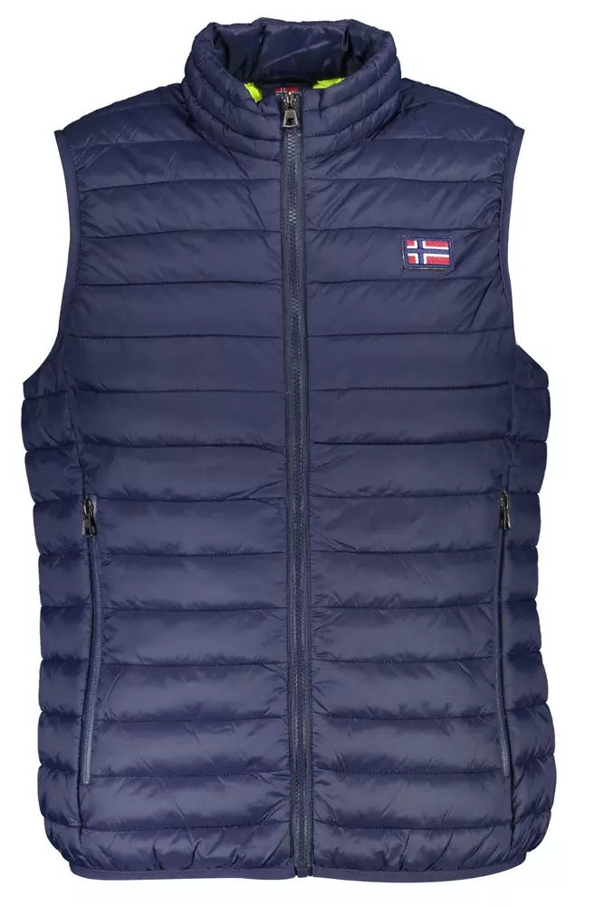 

Синяя мужская куртка из полиэстера без рукавов Geographical Norway
