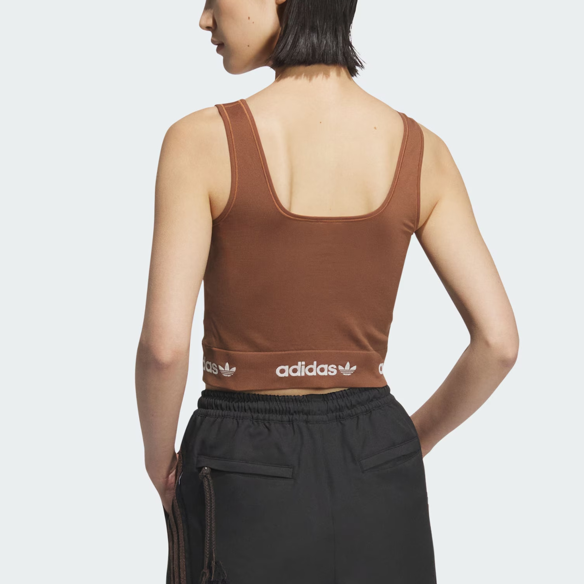 Adidas Originals Топ без рукавов спортивные футболки женские Soft Brown — фото 4