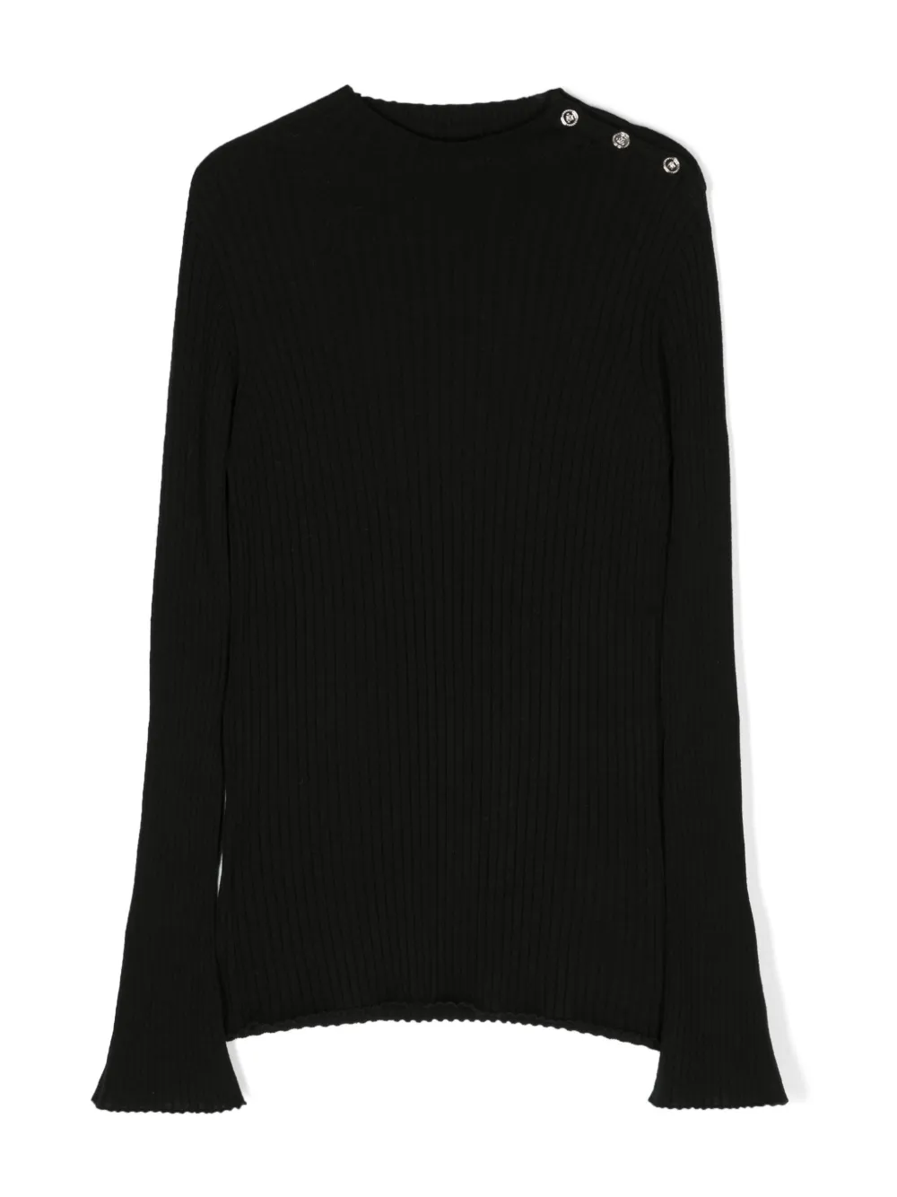 

Джемпер в рубчик с пуговицами Versace Kids, черный