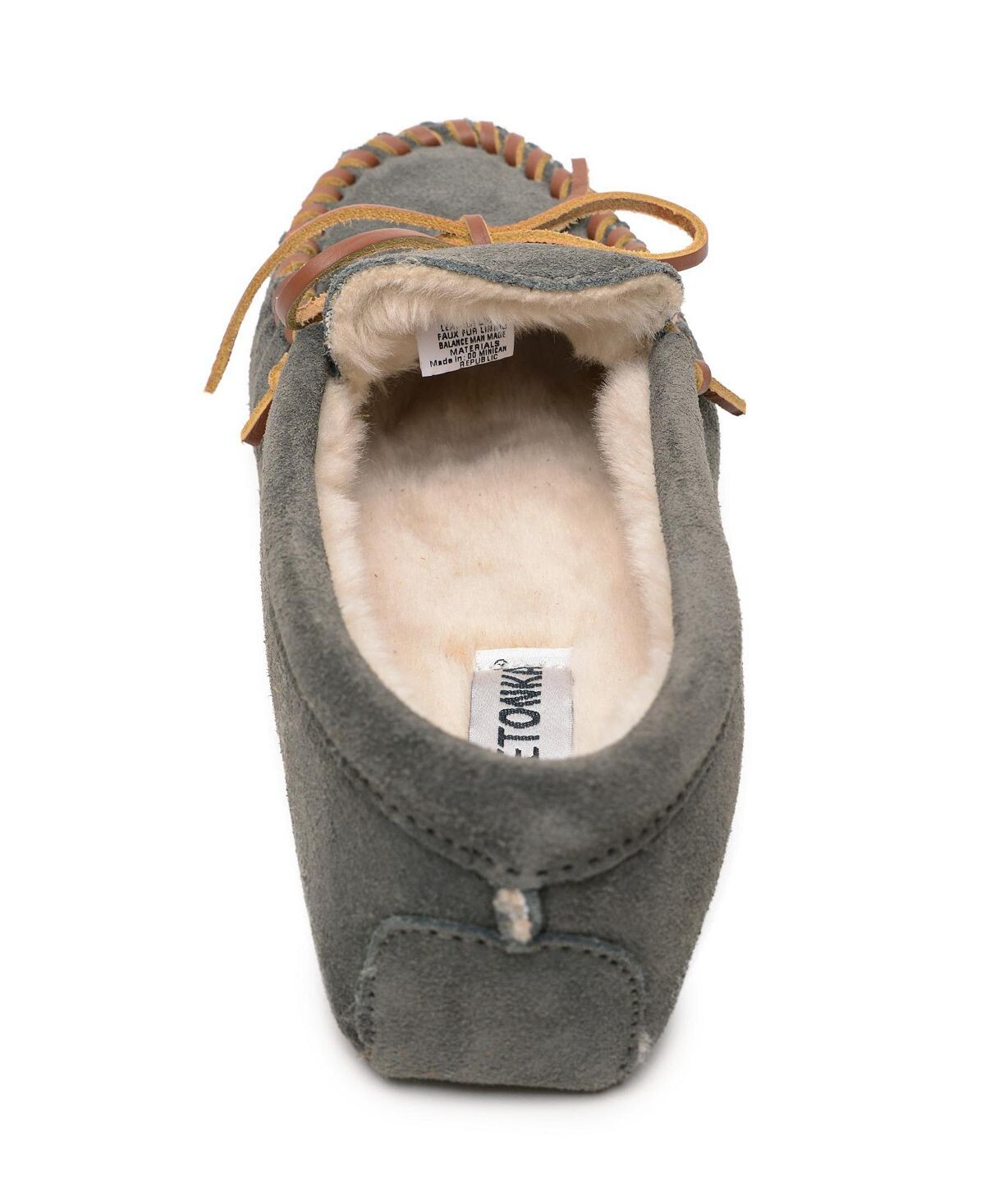 Мужские тапочки на мягкой подошве с ворсовой подкладкой Minnetonka — фото 4